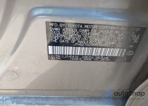 2021 Lexus Is 350 F Sport из США, поврежденный, VIN JTHGZ1B29M5042957